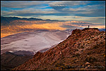 Photo: Tourist overlooking Panamint Mountains over Badwater Basin,  from Dantes View, Death Valley National Park, California