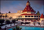 Photo: Sunset light on the historic Hotel Del Coronado, Coronado Island, San Diego, California  