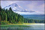 Photo: Cloud and light on Mount Hood from Trillium Lake, Oregon