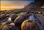 Photo: Sunset at Bowling Ball Beach, Mendocino County coast, California