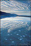 Photo: Black Mountains and flooded salt pan at sunrise, Devils Golf Course, Middle Basin, Death Valley, California