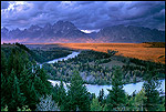 Photo: Stormy sunrise over the Grand Tetons from the Snake River Overlook, Grand Teton National Park, Wyoming