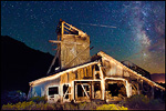 Photo: Abandoned mine at night in the Eastern Sierra, California