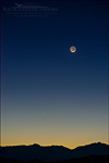 Photo: Earthshine and crescent moon, Death Valley National Park, California
