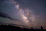 Photo: Milky Way over forest as seen from Crater Lake National Park, Oregon