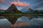 Photo: Grinnell Point reflected in Swiftcurrent Lake, Glacier National Park, Montana