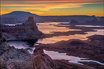 Photo: Sunrise light over Lake Powell, Glen Canyon National Recreation Area, Utah