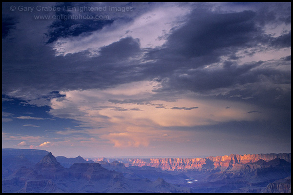 Photo: Thunderstorm cumulnimbus clouds over the rim of the Grand Canyon, Grand Canyon National Park, Arizona