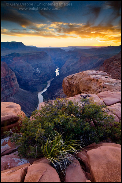 Photo: Sunset over the Colorado River from Toroweap, North Rim, Grand Canyon National Park, Arizona