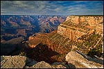 Photo: Afternoon light on canyon walls near Yavapai Point, South Rim, Grand Canyon National Park, Arizona