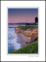 Evening light over beach at Scripps Park, La Jolla, San Diego County Coast, California