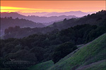picture: Stormy sunset over oak covered hills in Briones Park, Lafayette, Contra Costa County, California