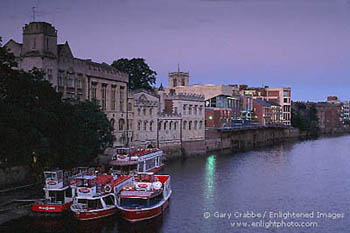 Evening light along the river, York, England