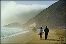 Photo: Couple walking on beach, Big Sur Coast, California