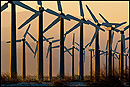 Picture: Desert Wind Turbines at sunrise, Palm Springs, California