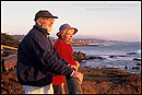 Picture: Couple enjoying a relaxing moment looking over the ocean, Cambria, on the Central Coast, California