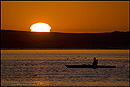 Photo: Kayaker watching the sunset, Morro Bay, California
