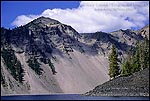 Picture: The steep volcanic slopes of crater walls and The Watchman, Crater Lake National Park, Oregon