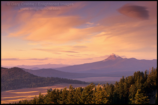 Photo: Clouds at sunset over Mount Thielsen from Crater Lake National Park, Oregon