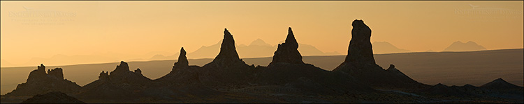 Panoramic Photo: Morning light at the Trona Pinnacles, near Trona, California