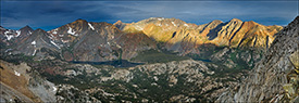 Picture Looking toward Gabbro Peak, above the East Lake and Green Lake Basin, Eastern Sierra, California