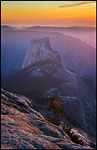 Picture: Half Dome above Yosemite Valley at sunset, seen from Clouds Rest, Yosemite National Park, California