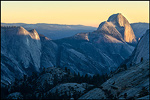 Picture: Sunset light on Half Dome above Tenaya Canyon from Olmsted Point, Yosemite National Park, California