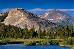 Picture: Lembert Dome and Mount Dana rise above the Tuolumne River in Tuolumne Meadows, Yosemite National Park, California