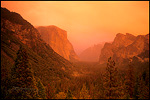 Picture: Sunset light through storm clouds over Yosemite Valley from Tunnel View, Yosemite National Park, California