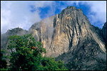 Picture: Clearing fall storm clouds over Lost Arrow Spire, Yosemite Valley, Yosemite National Park, California