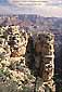 Stone pillar at the edge of the South Rim, Grand Canyon National park, Arizona