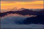 Photo: Sunset and fog over San Francisco Bay as seen from the Berkeley Hills, California