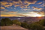 Photo: Sunset over hills of Lafayette, California