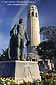 Statue of Columbus in front of Coit Tower, Telegraph Hill, San Francisco, California