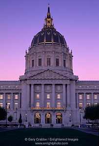 Dawn over City Hall, Downtown San Francisco, California