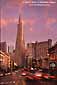 Evening light and clouds over the TransAmerica Pyramid, from Columbus & Broadway, San Francisco, California