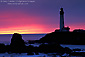 Stormy sunset at Pigeon Point Lighthouse, San Mateo coast, California