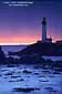 Stormy sunset over Pigeon Point Lighthouse, San Mateo coast, California