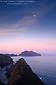 Photo: Moon at dawn over Anacapa Island, Channel Islands National Park, Southern California Coast
