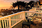 Golden sunset from deck of the Little River Inn, Mendocino Coast, California
