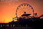 Sunset light over Ferris Wheel at the Santa Monica Beach Boardwalk Santa Monica, California