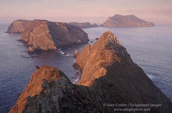 Morning light over the Channel Islands as seen from Anacapa Island, Channel Islands National Park, California