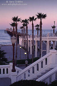 Dawn light over the Oceanside Pier, San Diego County, California