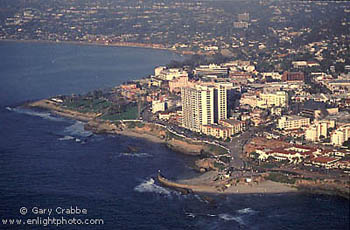 Aerial view of La Jolla, San Diego County, California