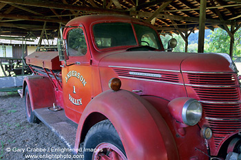 Antique old Fire Truck, Anderson Valley Historical Museum, Booneville, Anderson Valley, Mendocino County, California