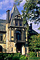 Grand manison house facade of the Chateau at Beringer Vineyards Winery, St. Helena, Napa Valley Wine Region, California
