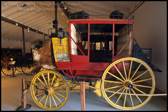 Photo: Old stage coaches at the Santa Ynez Historic Museum, Santa Barbara County, California