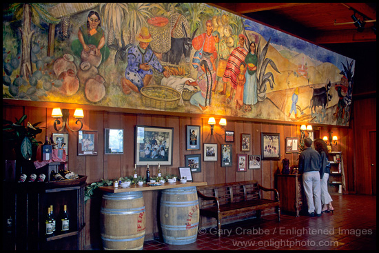 Photo: Mural in tasting room, Firestone Vineyards, along Zaca Station Road, Santa Barbara County, California
