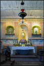 Photo: Altar detail in chapel at La Purisma Mission State Historical Park, near Lompoc, Santa Barbara County, California