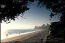 Picture: People walking on sand at Butterfly Beach, Santa Barbara, California